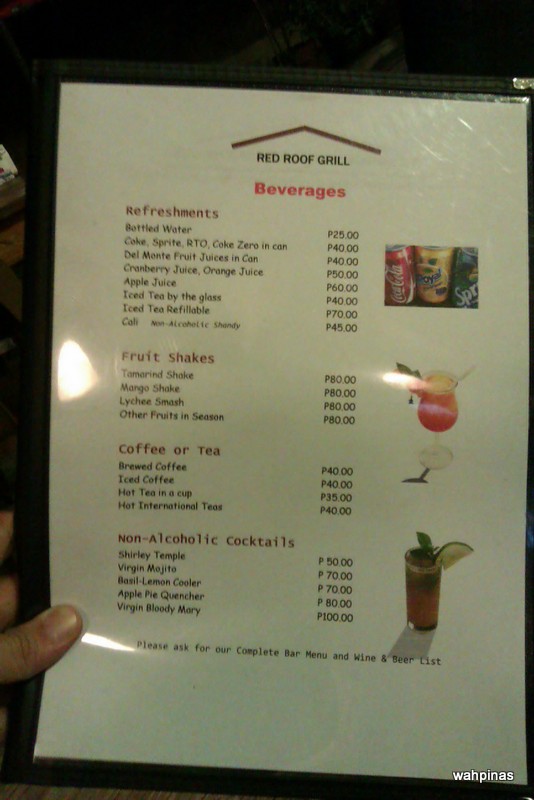 Red Roof Grill Menu 3